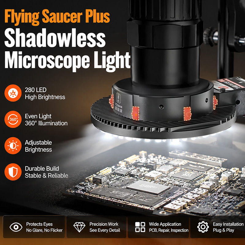 Electronics Repair Plus - Lampada per Microscopio YCS Flying Saucer