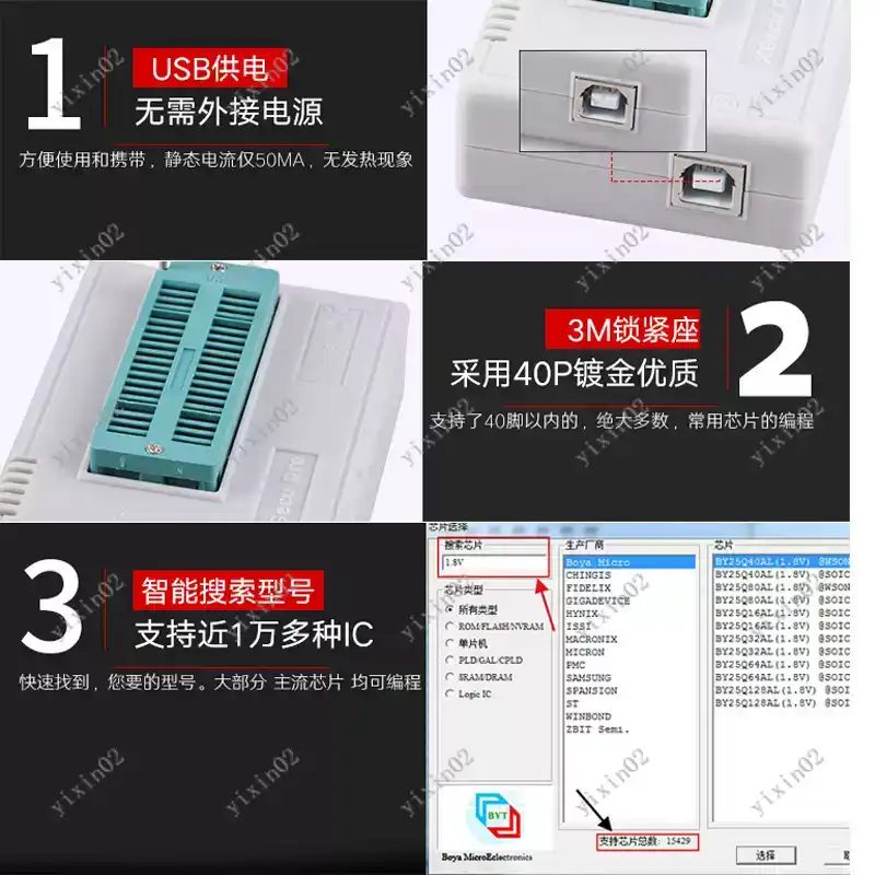 Electronics Repair Plus - Programmatore Universale di Chip IC Compatibile
