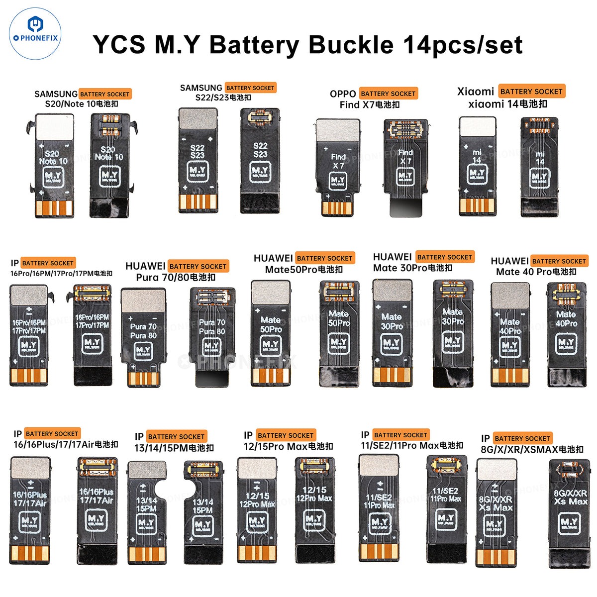 Phone Battery Replacement - Set di Connettori per Batterie MR.YANG