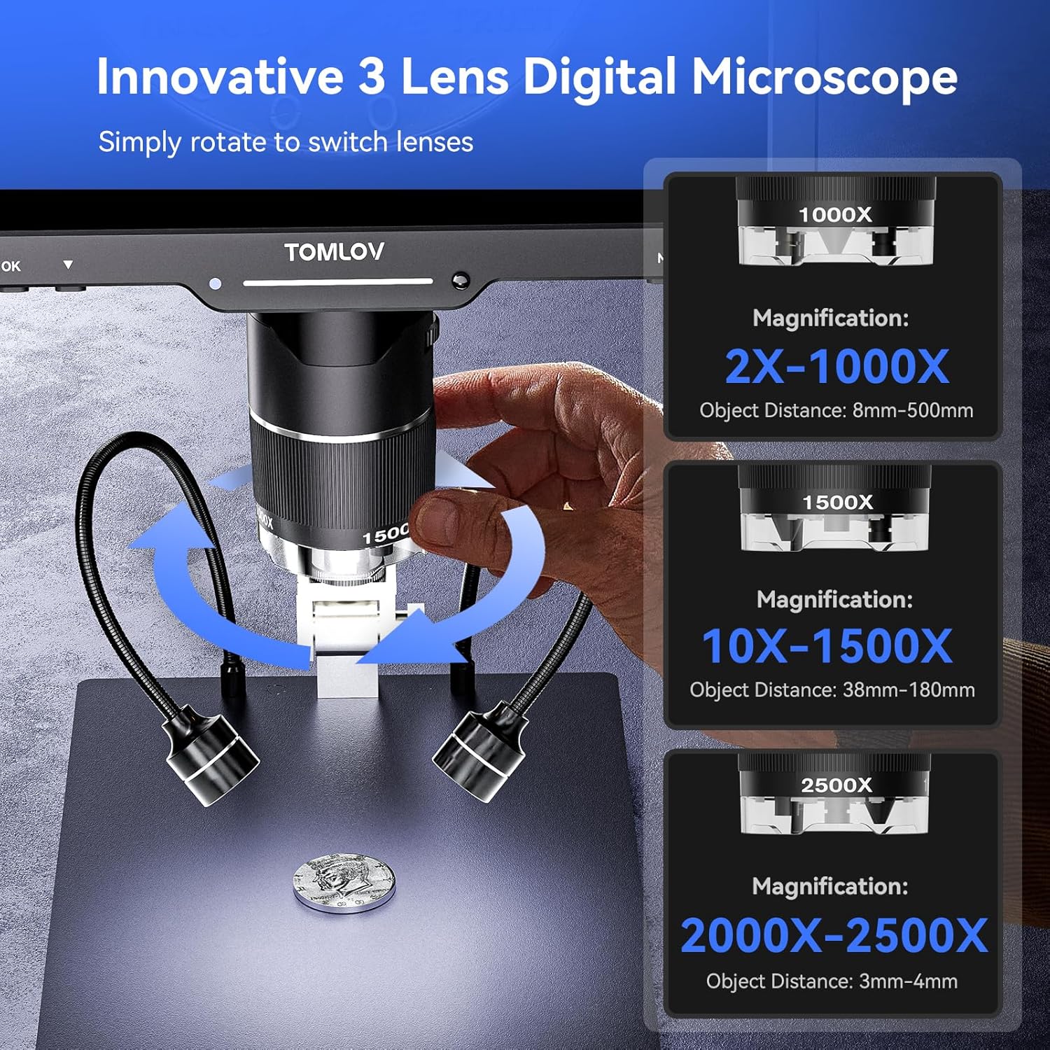 Microscopio Digitale TOMLOV a  - Electronics Repair Videos recensione e prezzo
