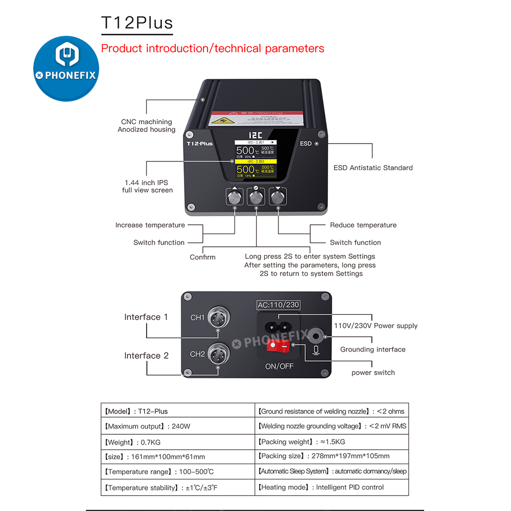 Stazione di saldatura i2C T12  - Electronics Repair Plus recensione e prezzo